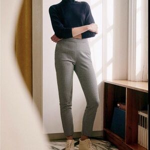 Sezane Clara houndstooth trousers size 38 US 6